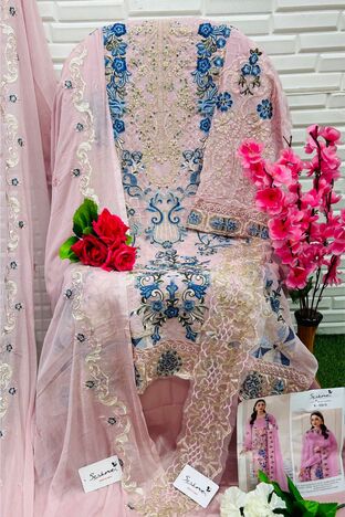 SERINE S 116 FOUX GEORGETTE EMBROIDERY PAKISTANI SUITS SURAT