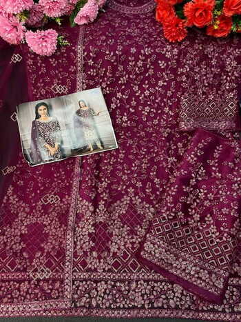 VIPUL GLITZ VOL 3 BUTTERFLY NET PAKISTANI SALWAR SUITS