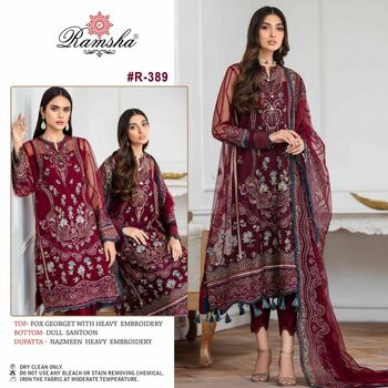 RAMSHA VOL 29 R387 TO R390 PAKISTANI SALWAR KAMEEZ LATEST CATALOGUE 2021