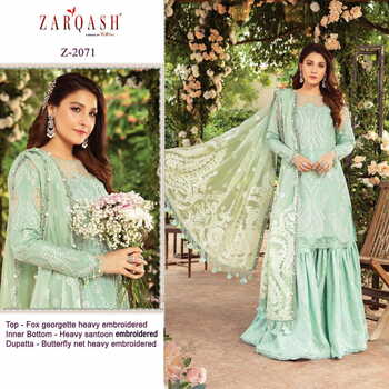 ZARQASH SATEEN MARIA B GEORGETTE PAKISTANI SUITS CATALOGUE