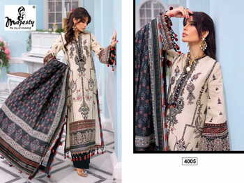 MAJESTY CHEVERON LAWN VOL 2 COTTON PAKISTANI SUITS CATALOGUE