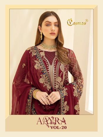 COSMOS AAYRA VOL 20 PAKISTANI SUITS WHOLESALE SUPPLIER SURAT