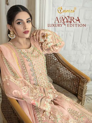 COSMOS AAYRA LUXURY EDITION PAKISTANI SUITS LATEST COLLECTION 2022