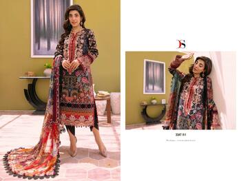 DEEPSY FIRDOUS BLISS LAWN 23 3341-3348 PAKISTANI SUITS DISTRIBUTOR SURAT AT BEST PRICE