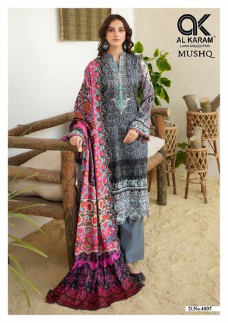 AL KARAM MUSHQ VOL 4 PURE CAMBRIC EMBROIDERY KARACHI SUITS WHOLESALE