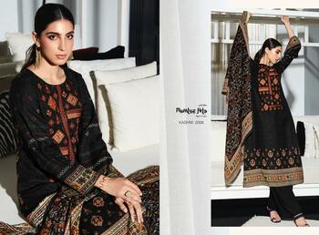 MUMTAZ ARTS KASHNI TWIL PASHMINA PRINT EMBROIDERY SUITS WINTER COLLECTION