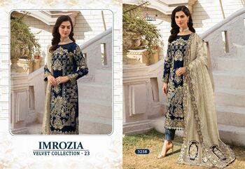 SHREE FABS IMROZIA VELVET COLLECTION 23 PAKISTANI SUITS CATALOGUE