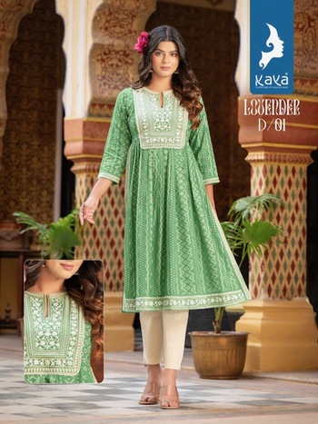 KAYA LOVENDER NYRA CUT KURTIS WHOLESALER SURAT