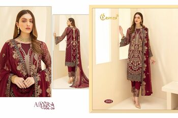 COSMOS AAYRA VOL 20 PAKISTANI SUITS WHOLESALE SUPPLIER SURAT