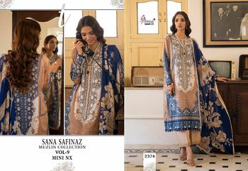 SHREE FABS SANA SAFINAZ MUZLIN COLLECTION VOL 9 MINI NX PAKISTANI SUITS