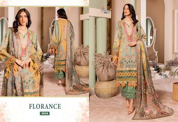 SHREE FABS FLORANCE COTTON PRINT EMBROIDERY PAKISTANI SUITS