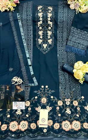 SHANAYA FASHION ROSE S 43 EDITION 3 FOUX GEORGETTE PAKISTANI SUITS