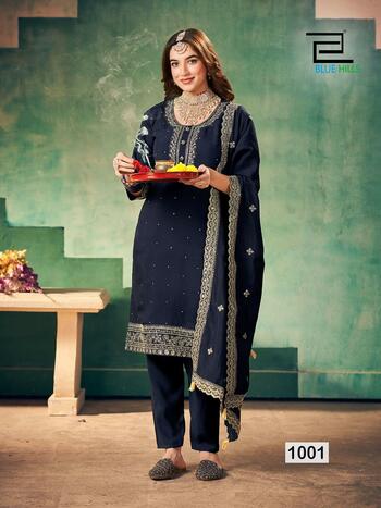 BLUE HILLS FULL MOON HEAVY KARWA CHOUTH KURTIS WHOLESALER