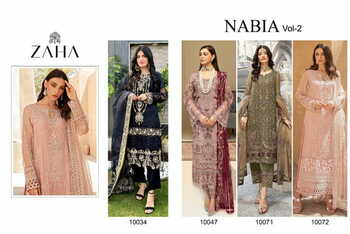 ZAHA NABIA VOL 2 GEORGETTE EMBROIDERY PAKISTANI SUITS