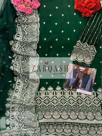 ZARQASH ADANS LIBAS VOL 2 FOUX GEORGETTE PAKISTANI SUITS WHOLESALE