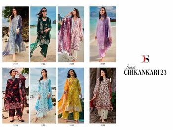 DEEPSY SUITS IMAGE CHIKANKARI 23 COTTON PRINT PAKISTANI SUITS CATALOGUE