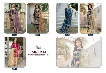 SHREE FABS IMROZIA VELVET COLLECTION 23 PAKISTANI SUITS CATALOGUE