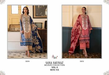 SHREE FABS SANA SAFINAZ MUZLIN COLLECTION VOL 9 MINI NX PAKISTANI SUITS