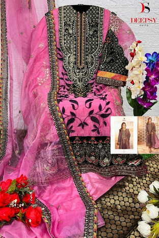 DEEPSY SUITS 1261 SERIES ORGANZA EMBROIDERY PAKISTANI SUITS