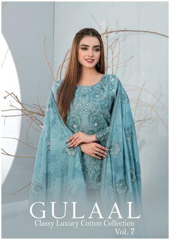 GULAAL VOL 7 COTTON KARACHI SUITS SUPPLIER IN SURAT