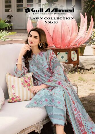 GULL AAHMED LAWN COLLECTION VOL 16 KARACHI SUITS SURAT