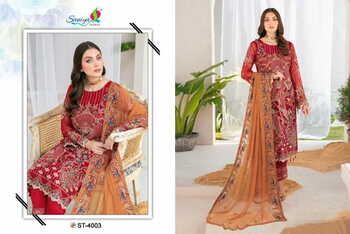 SANIYA TRENDZ RAMSHA GEORGETTE EMBROIDERY PAKISTANI SUITS