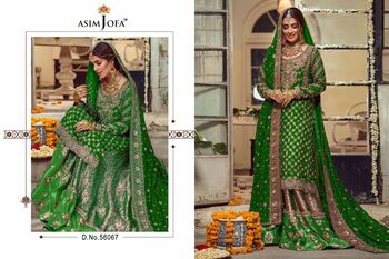 ASIM JOFA 56067 SERIES GEORGETTE EMBROIDERED PAKISTANI SUITS