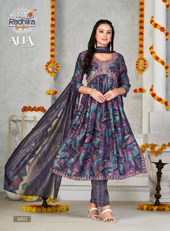 RADHIKA LIFESTYLE ALIA VOL 4 ALIA CUT GOWN STYLE KURTIS CATALOGUE