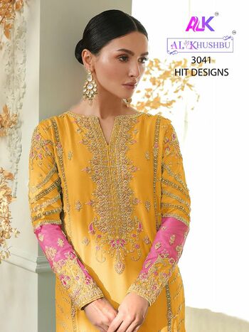 AL KHUSHBU ALK 3041 SERIES GEORGETTE EMBROIDERY PAKISTANI SUITS