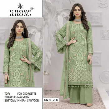 KROSS KULTURE KK 12 GEORGETTE EMBROIDERY PAKISTANI SUITS