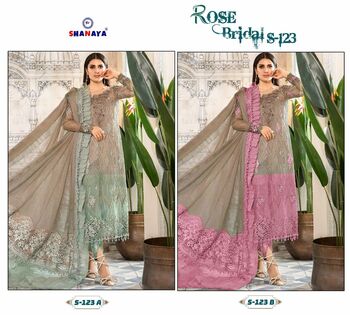 SHANAYA ROSE BRIDAL S 123 BUTTERFLY NET EMBROIDERY SUITS CATALOGUE