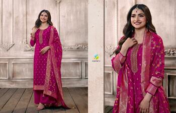 VINAY KASEESH ZARDOSI VOL 6 ZARI DOLA JACQUARD SALWAR SUITS AT SURAT