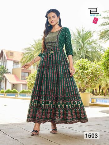 BLUE HILLS DIWALI NIGHT VOL 15 LONG GOWNS WHOLESALER PRICE