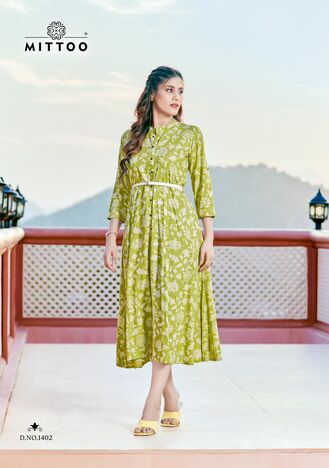 MITTOO BELT VOL 14 KURTI WITH BELT LATEST COLLECTION 2023