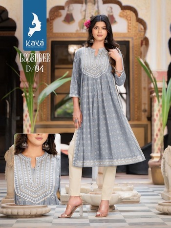 KAYA LOVENDER NYRA CUT KURTIS WHOLESALER SURAT