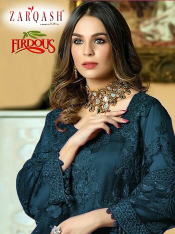 ZARQASH FIRDOUS D.NO 2039 PAKISTANI SALWAR SUITS CATALOGUE