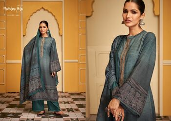 MUMTAZ ARTS PAISLEY VISCOSE PASHMINA PRINT EMBROIDERY SUITS WINTER COLLECTION