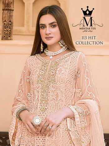 MEHTAB TEX 113 HIT COLOURS GEORGETTE PAKISTANI SUITS