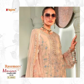 FEPIC ROSEMEEN MARIA B EMBROIDE VOL 6 GEORGETTE PAKISTANI SUITS