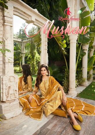 LADIES FLAVOUR MUSKAN DESIGNER KURTIS MANUFACTURING SURAT