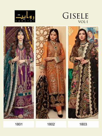 RAWAYAT GIESELE VOL 1 FOUX GEORGETTE WITH EMBROIDERY SUITS