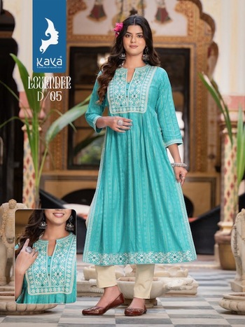 KAYA LOVENDER NYRA CUT KURTIS WHOLESALER SURAT