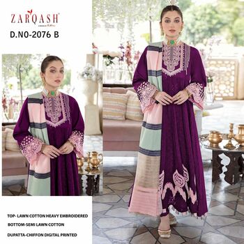 ZARQASH NOOR JAHAN Z 2076 PAKISTANI SUITS BY KHAYYIRA