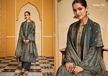 MUMTAZ ARTS PAISLEY VISCOSE PASHMINA PRINT EMBROIDERY SUITS WINTER COLLECTION