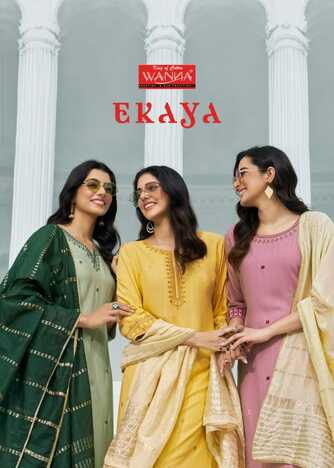 WANNA EKAYA RAYON KURTI PANT WITH DUPATTA SUPPLIER IN SURAT