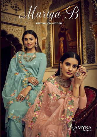 AMYRA DESIGNER MARIYA B GEORGETTE PAKISTANI SUITS WHOLESALE