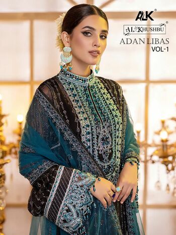 AL KHUSHBU ADAN LIBAS VOL 1 GEORGETTE PAKISTANI SUITS CATALOGUE