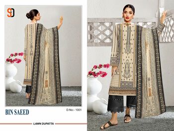 SHRADDHA DESIGNER BIN SAEED LAWN COTTON PAKISTANI SUITS