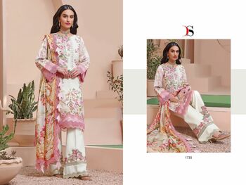 DEEPSY BEST OF FIRDOUS QUEENS COURT COTTON EMBROIDERY SUITS