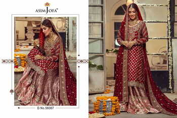 ASIM JOFA 56067 SERIES GEORGETTE EMBROIDERED PAKISTANI SUITS